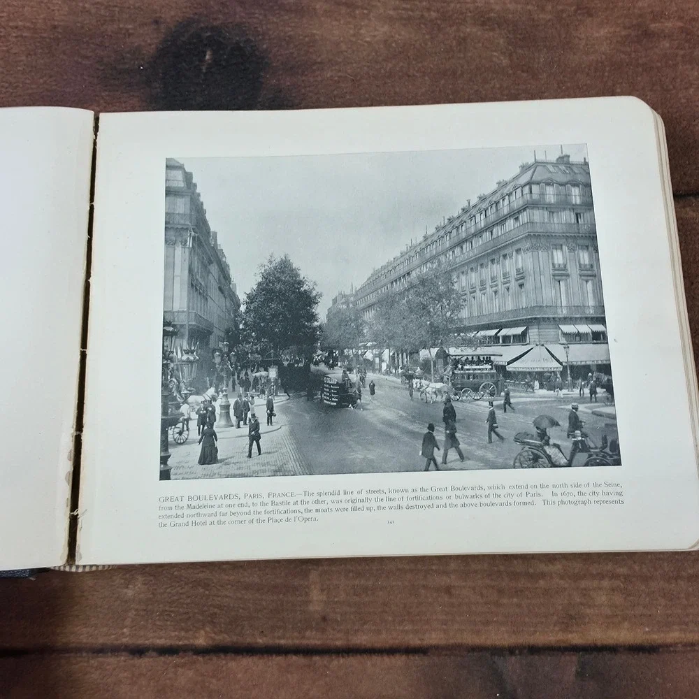 Shepp's Photographs of the World Book 1891 Black Good Antique Travel History